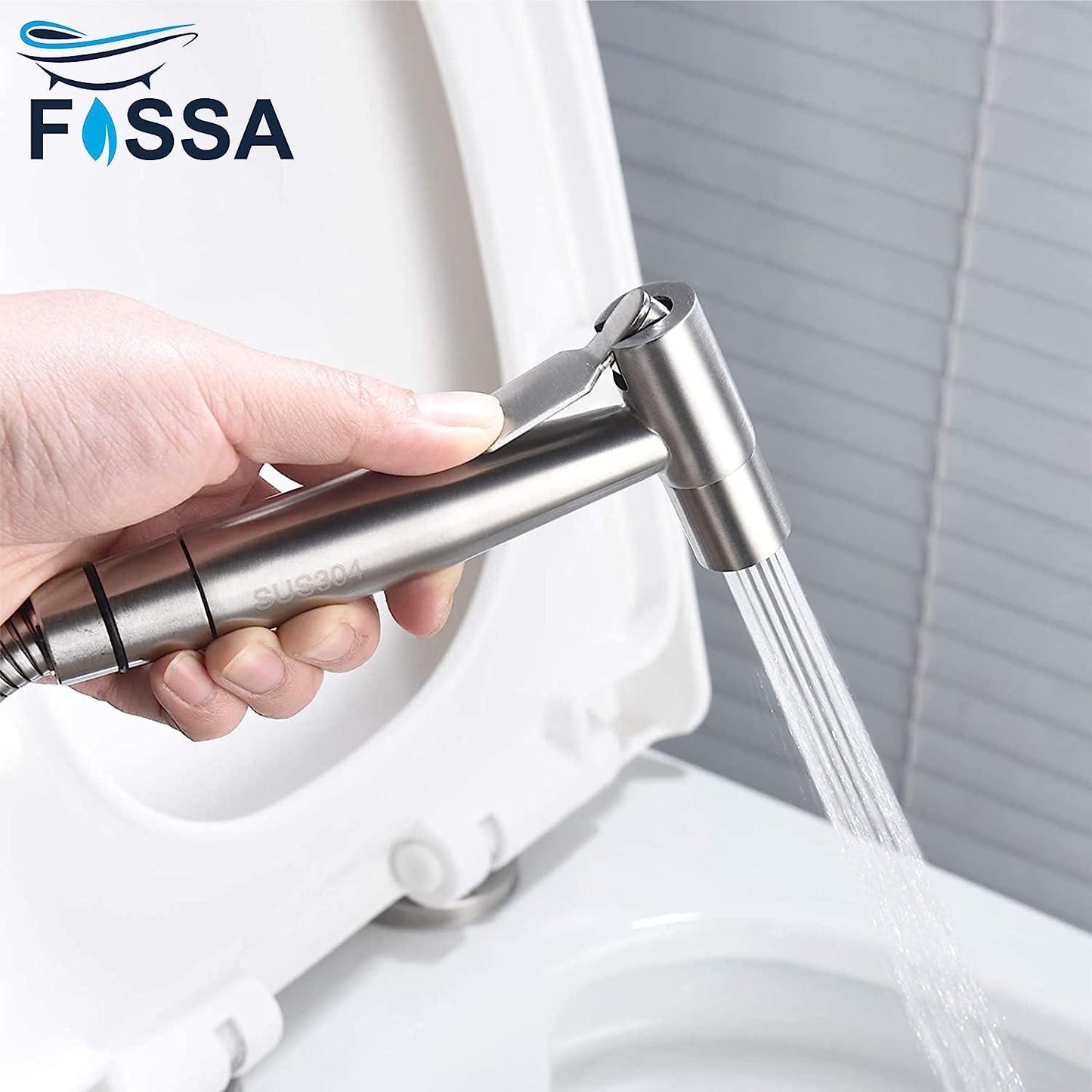 Fossa Hand Held Bidet Sprayer Premium Stainless Steel Sprayer Shattaf - Bidet spray head for Toilet, Hand Bidet Sprayer for Toilet