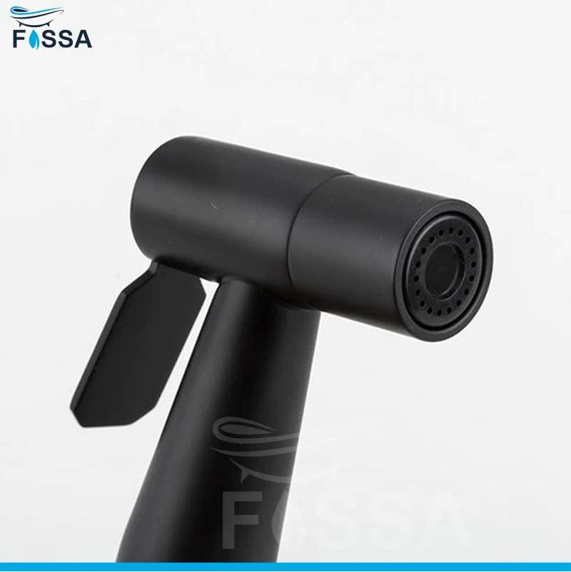 Fossa Hand Held Bidet Sprayer Premium Stainless Steel Sprayer Shattaf - Bidet Spray Head for Toilet, Hand Bidet Sprayer for Toilet Black