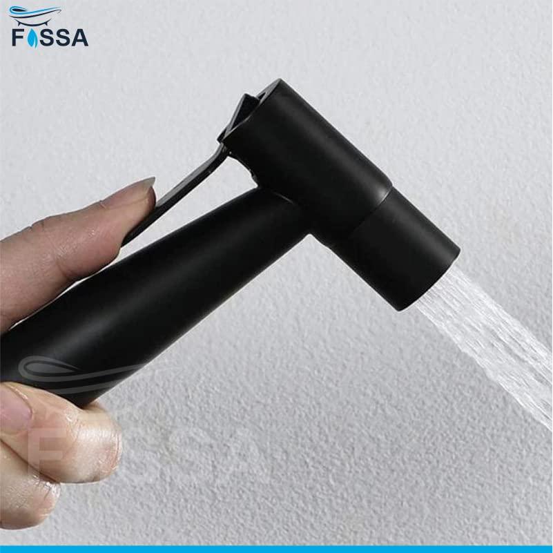 Fossa Hand Held Bidet Sprayer Premium Stainless Steel Sprayer Shattaf - Bidet Spray Head for Toilet, Hand Bidet Sprayer for Toilet Black