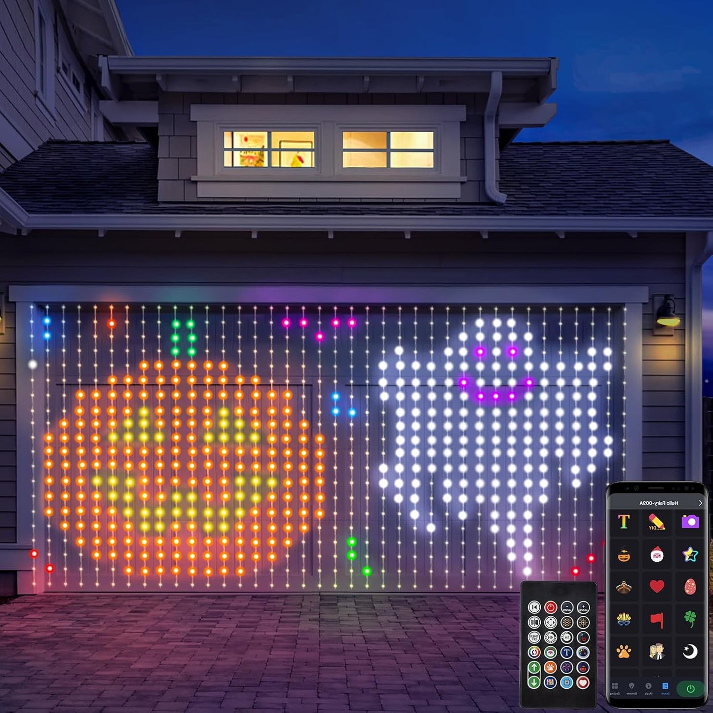 Smart Curtain Lights, Indoor & Outdoor RGB String Lights, Support DIY Pattern